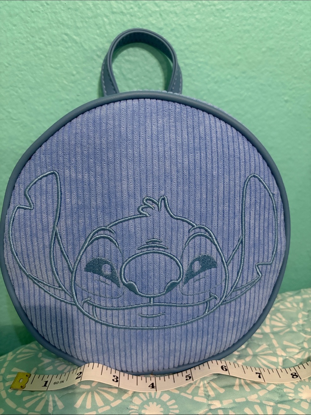 Loungefly Disney Lilo & Stitch Corduroy Embroidered Convertible Mini BackpackNWT